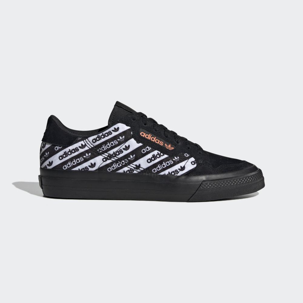 Adidas Men's Continental Vulc Originals Shoes Black/Coral Ireland EG8778